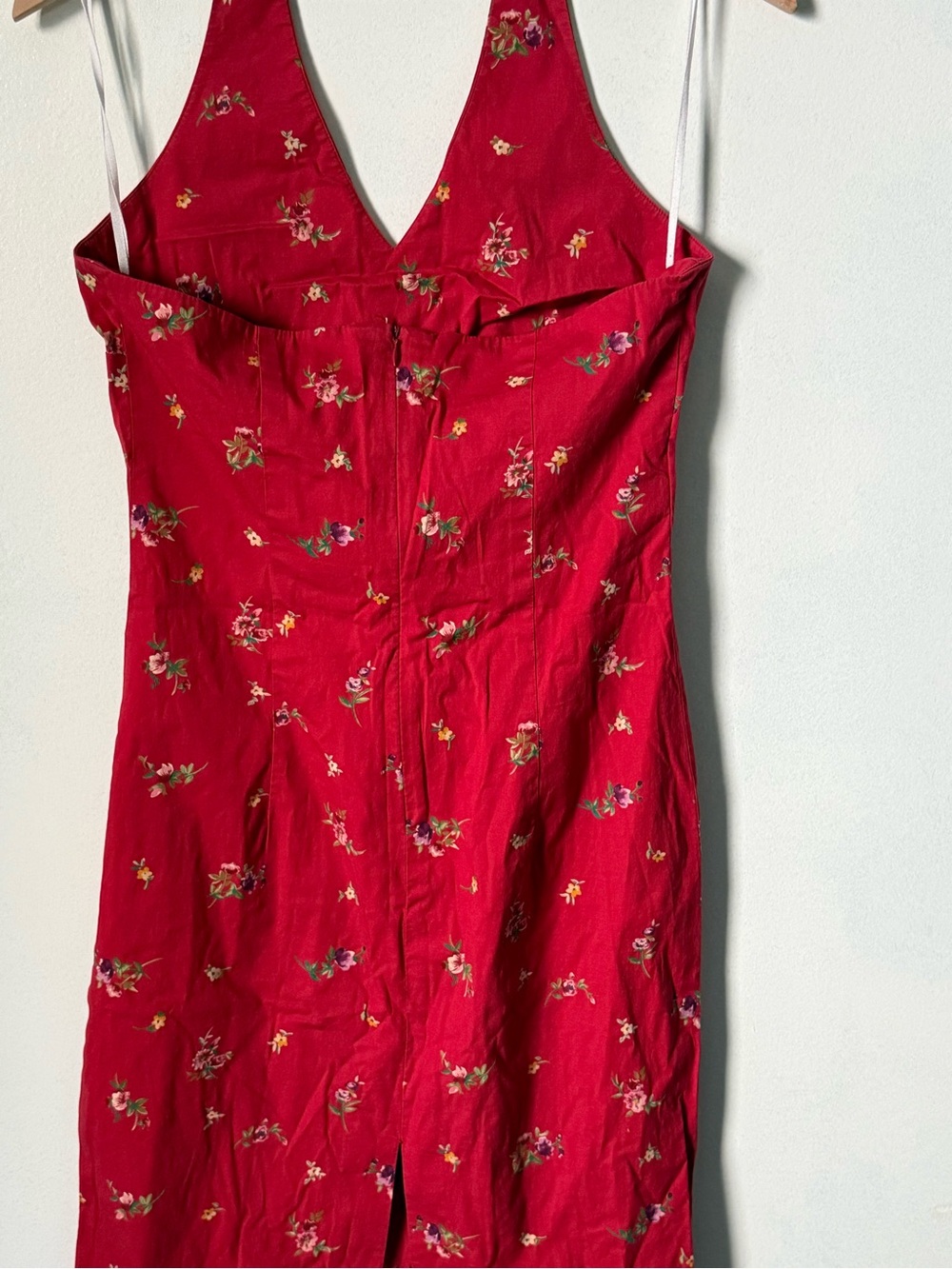 Ralph Lauren Red Floral 96% Cotton Picnic Dress - Picture 4 of 9